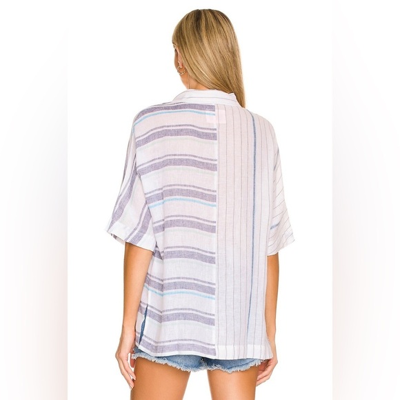 Rails Finley Shirt in Mixed Aegean Blue Stripe, Size XS - Picture 5 of 12